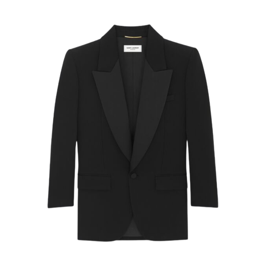 생로랑 울 개버딘 자켓 블랙 | Saint Laurent | KREAM