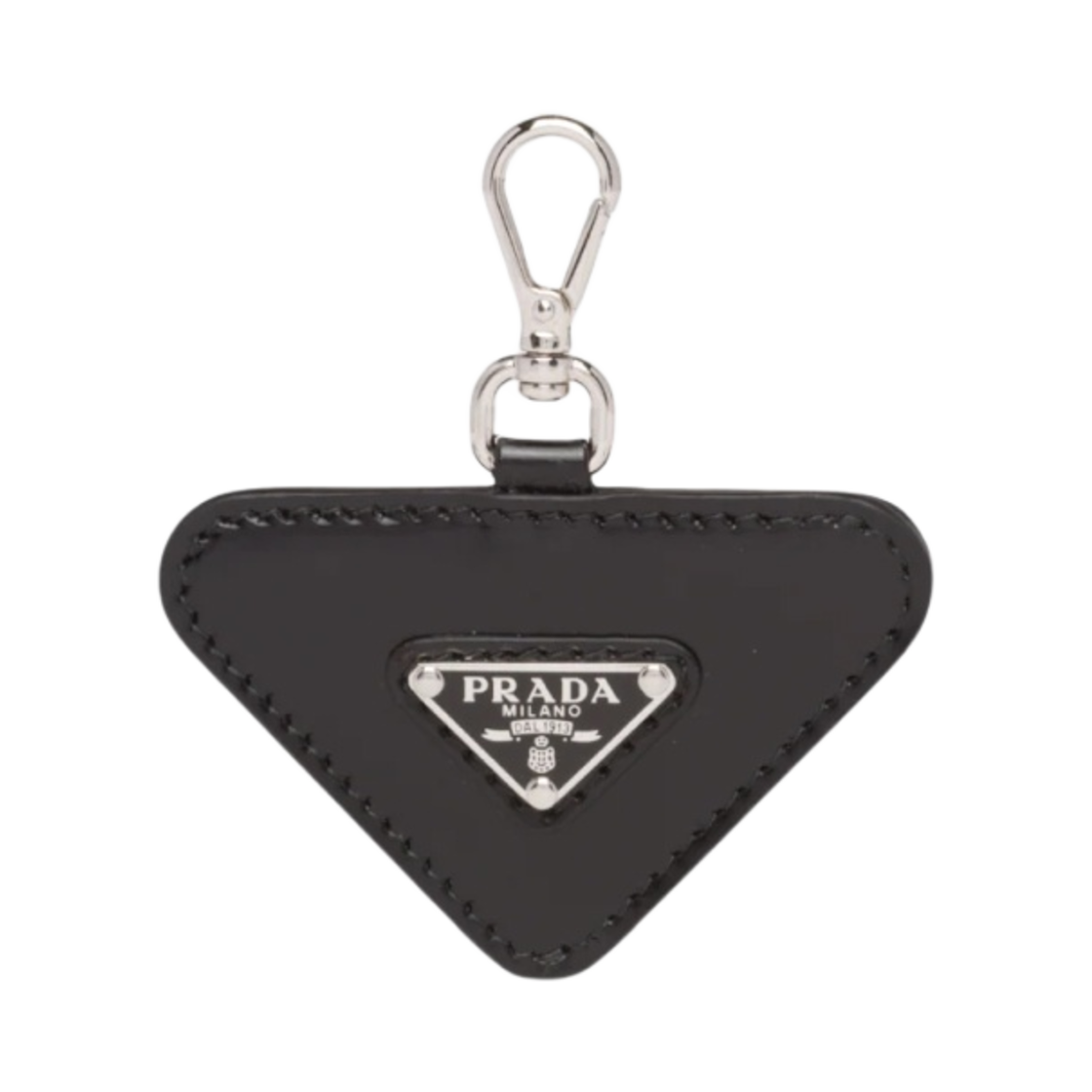 프라다 브러쉬드 레더 펫 네임 택 블랙(Prada Brushed Leather Pet Name Tag Black) - 1
