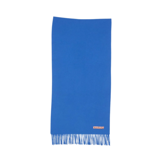 CA0210-AAN Acne Studios Narrow Wool Fringe Scarf Blue