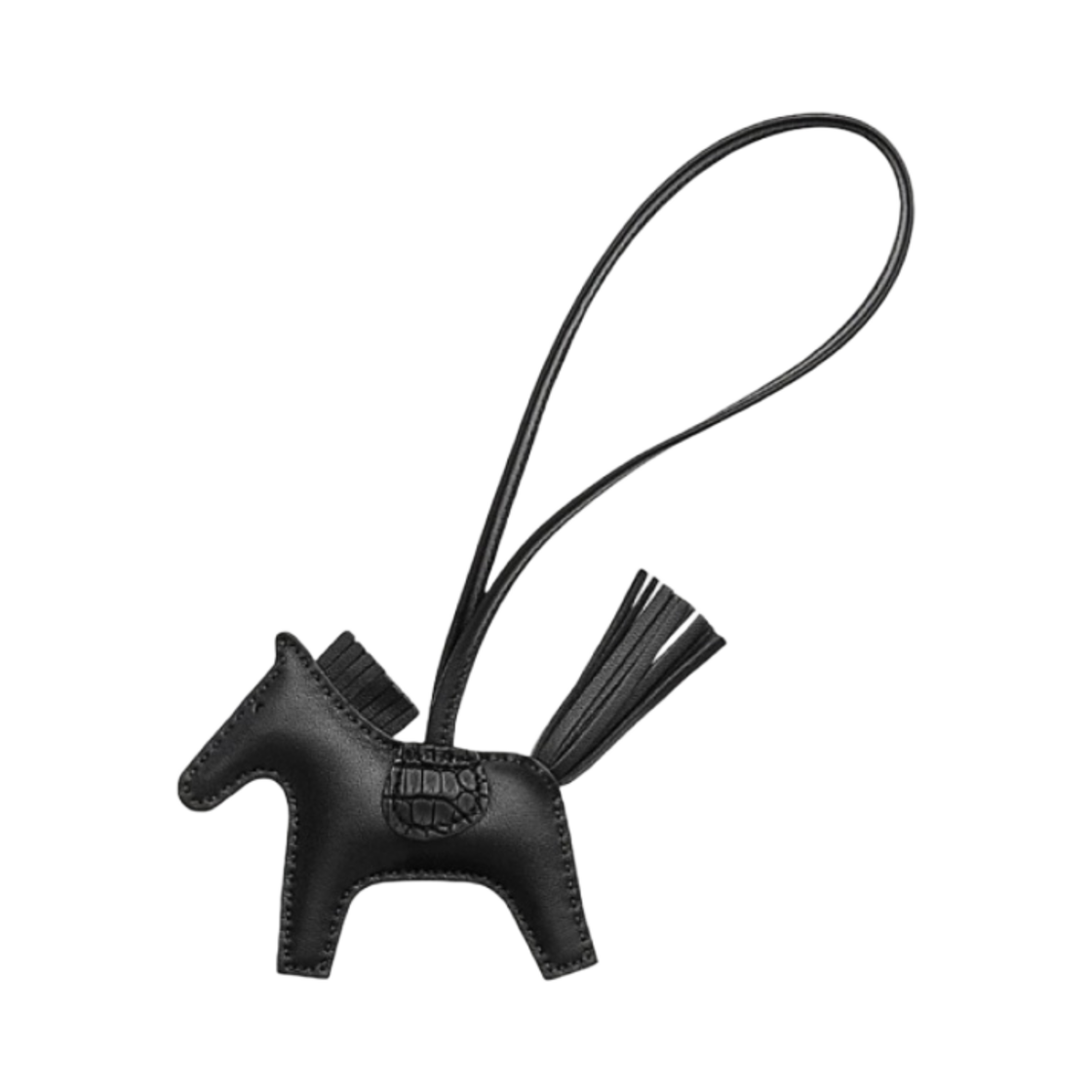 H082340CAAB Hermes Rodeo PM Touch Charm Milo Alligator & Noir