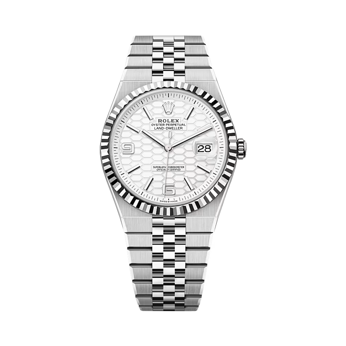 127334 Rolex Land-Dweller 40mm 127334 Intense White Flat Jubilee