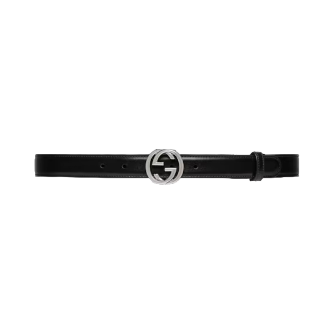 774451-0YA0N-1000 (W) Gucci Interlocking G Belt Black Leather