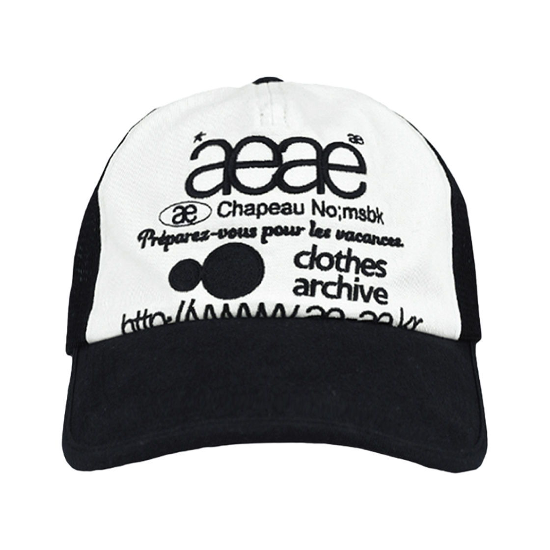 에이이에이이 웹 로고 메쉬 캡 블랙(AEAE Web Logo Mesh Cap Black)