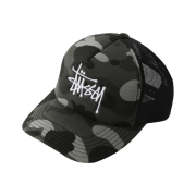 Stussy x BAPE Trucker Cap Black