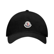 (W) Moncler Logo Baseball Cap Black - 23SS