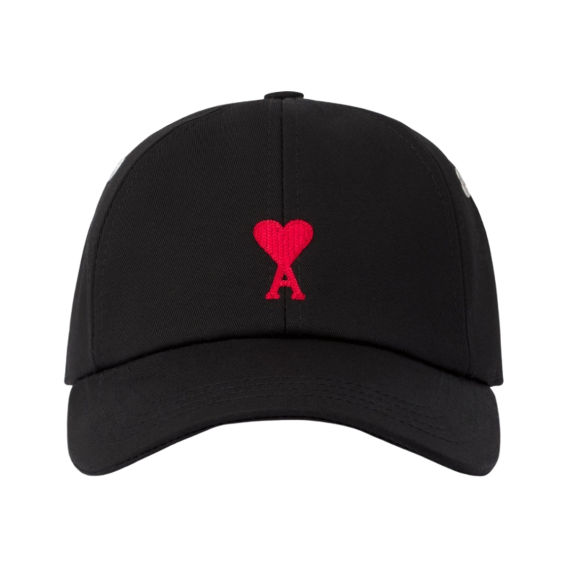 아미 스몰 하트 로고 자수 캡 블랙(AMI de Coeur Embroidery Cap Black)