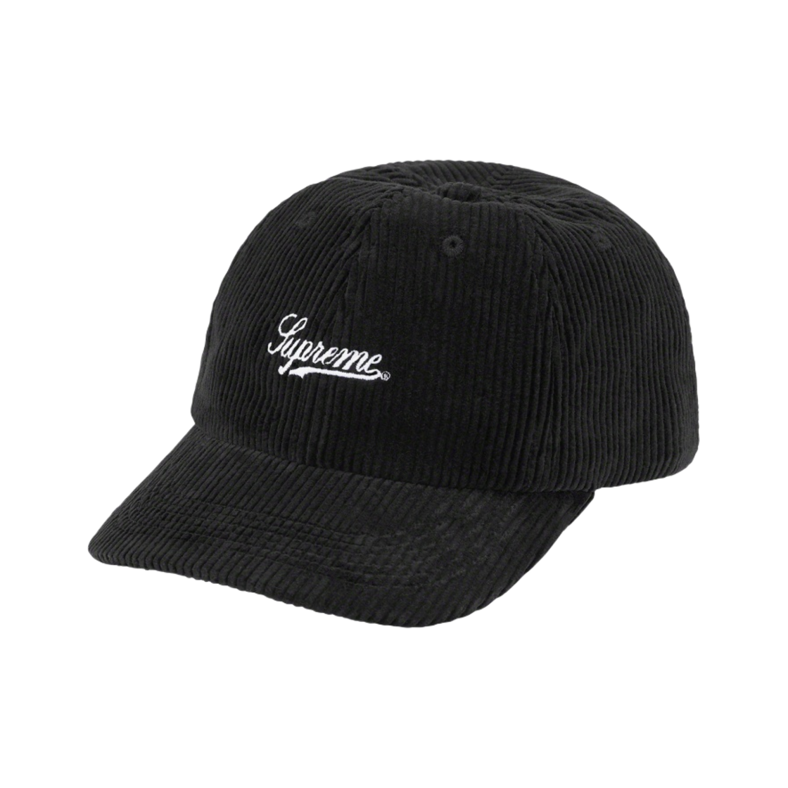 슈프림 스크립트 코듀로이 6-패널 캡 블랙 - 22FW(Supreme Script Corduroy 6-Panel Black - 22FW) - 1