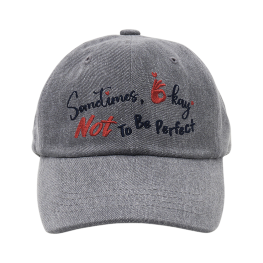 25SSSOBC-CH ALLINCOMPLETE Sometimes Okay Unisex Ball Cap Charcoal