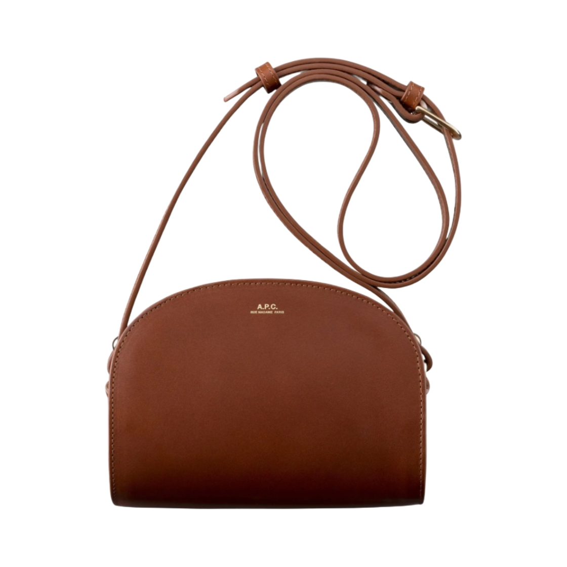 PXAWV-F61392-CAD A.P.C. Demi-Lune Mini Bag Nut Brown