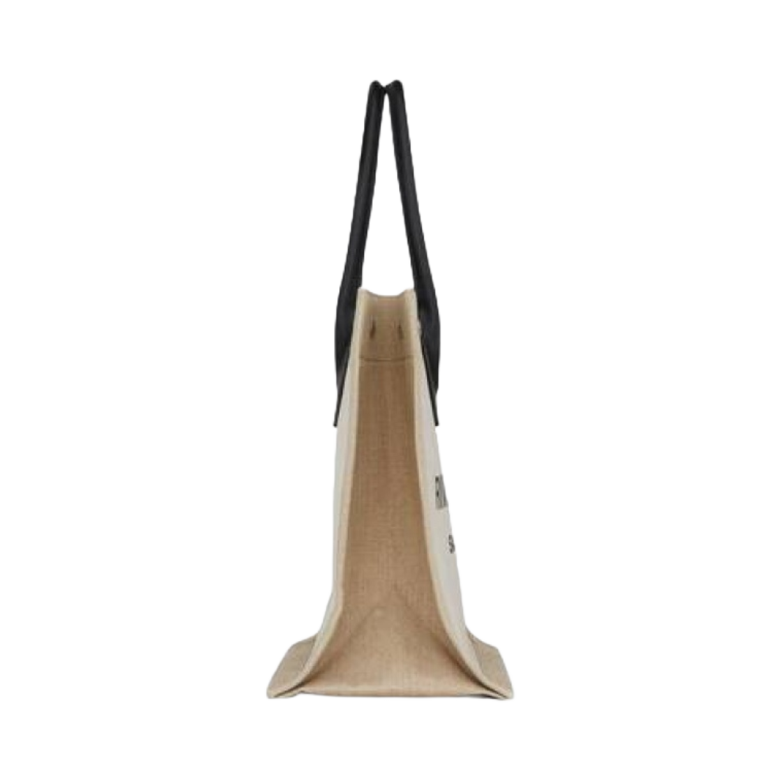 생로랑 리넨 레더 리브 고쉬 스몰 토트백 그레이지 블랙 내츄럴(Saint Laurent Rive Gauche Small Tote Bag in Linen Leather Grege Black Natural) - 3
