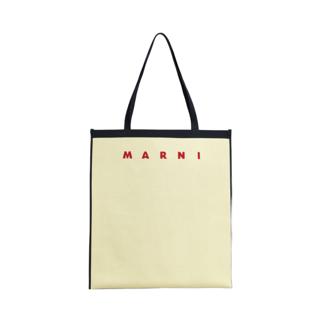 마르니 자카드 토트백 오프 화이트 블루블랙 레드(Marni Jacquard Tote Bag Off White Blublack Red) - 1