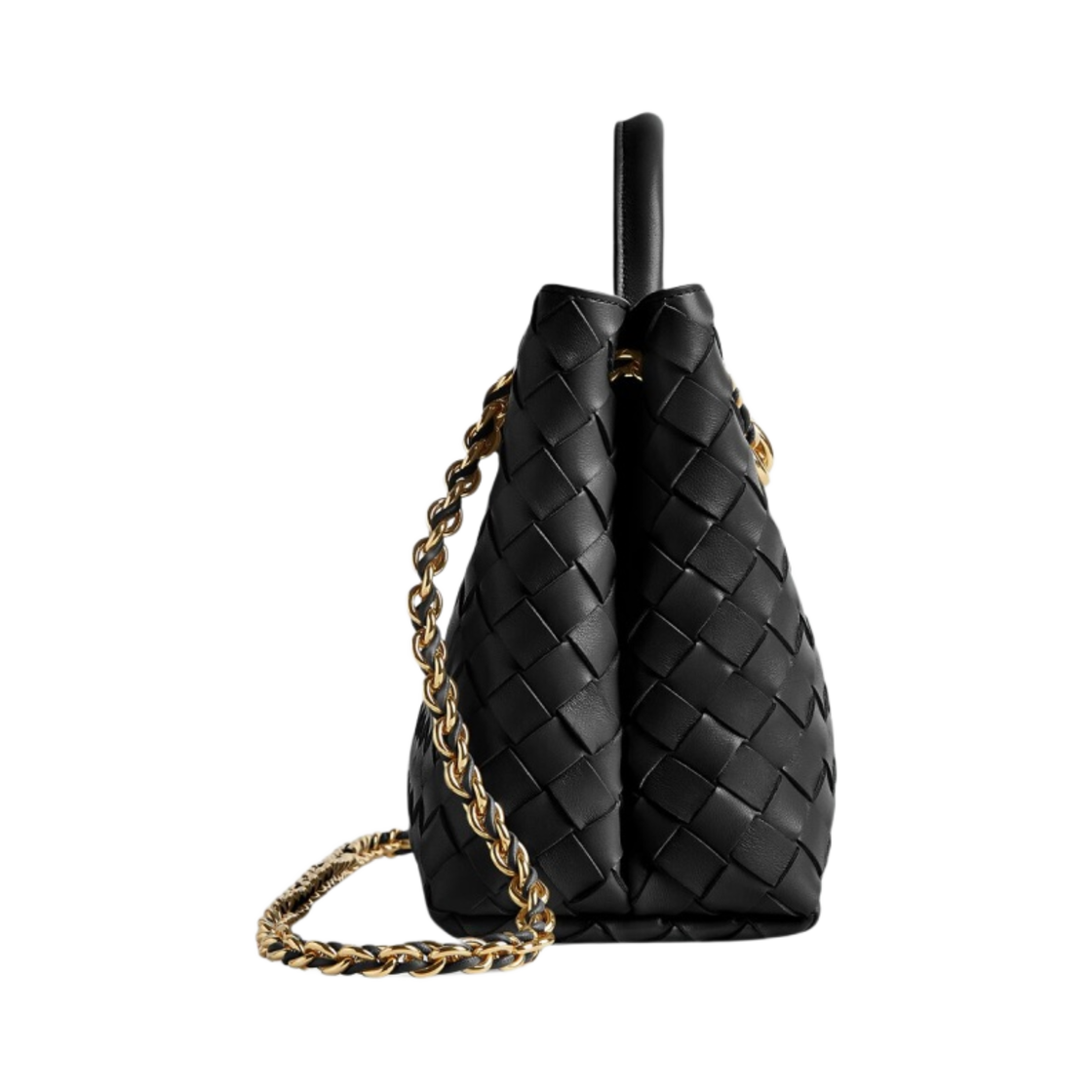 보테가 베네타 스몰 체인 안디아모 블랙(Bottega Veneta Small Andiamo with Chain Black) - 3