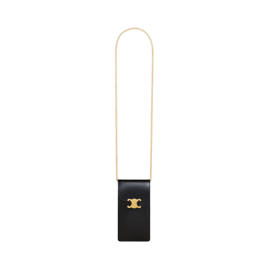 셀린느 샤이니 카프스킨 버티컬 폰 파우치 블랙(Celine Vertical Phone Pouch in Shiny Calfskin Black) - 1