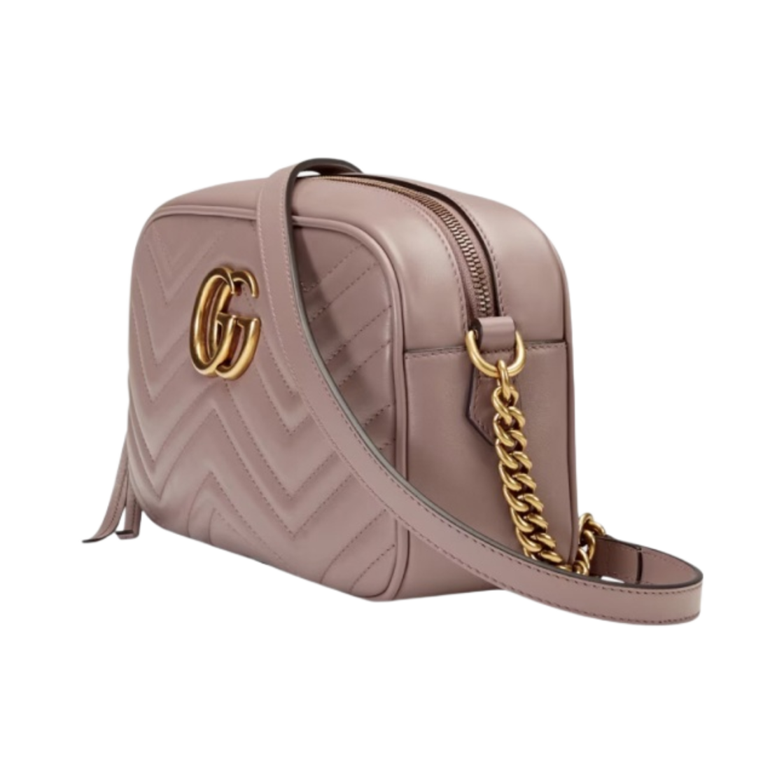 구찌 GG 마몽 마틀라세 스몰 체인 숄더백 더스티 핑크(Gucci GG Marmont Matelasse Small Chain Shoulder Bag Dusty Pink) - 2