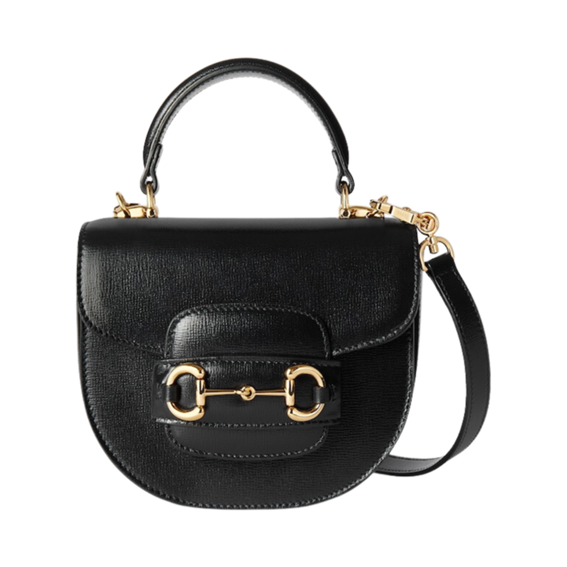 781387-1AAQD-1000 Gucci Horsebit 1955 Mini Top Handle Bag Black Leather