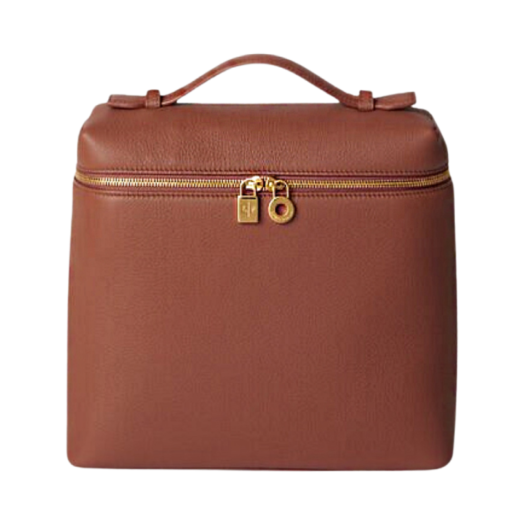 (W) Loro Piana Extra Pocket Backpack L23.5 in Calfskin Kummel Gold