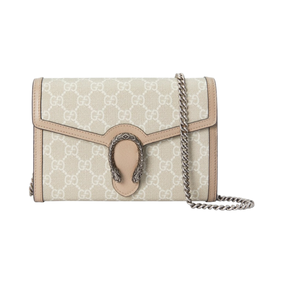 401231-UULBN-9683 Gucci Dionysus Chain Wallet Beige White GG Supreme