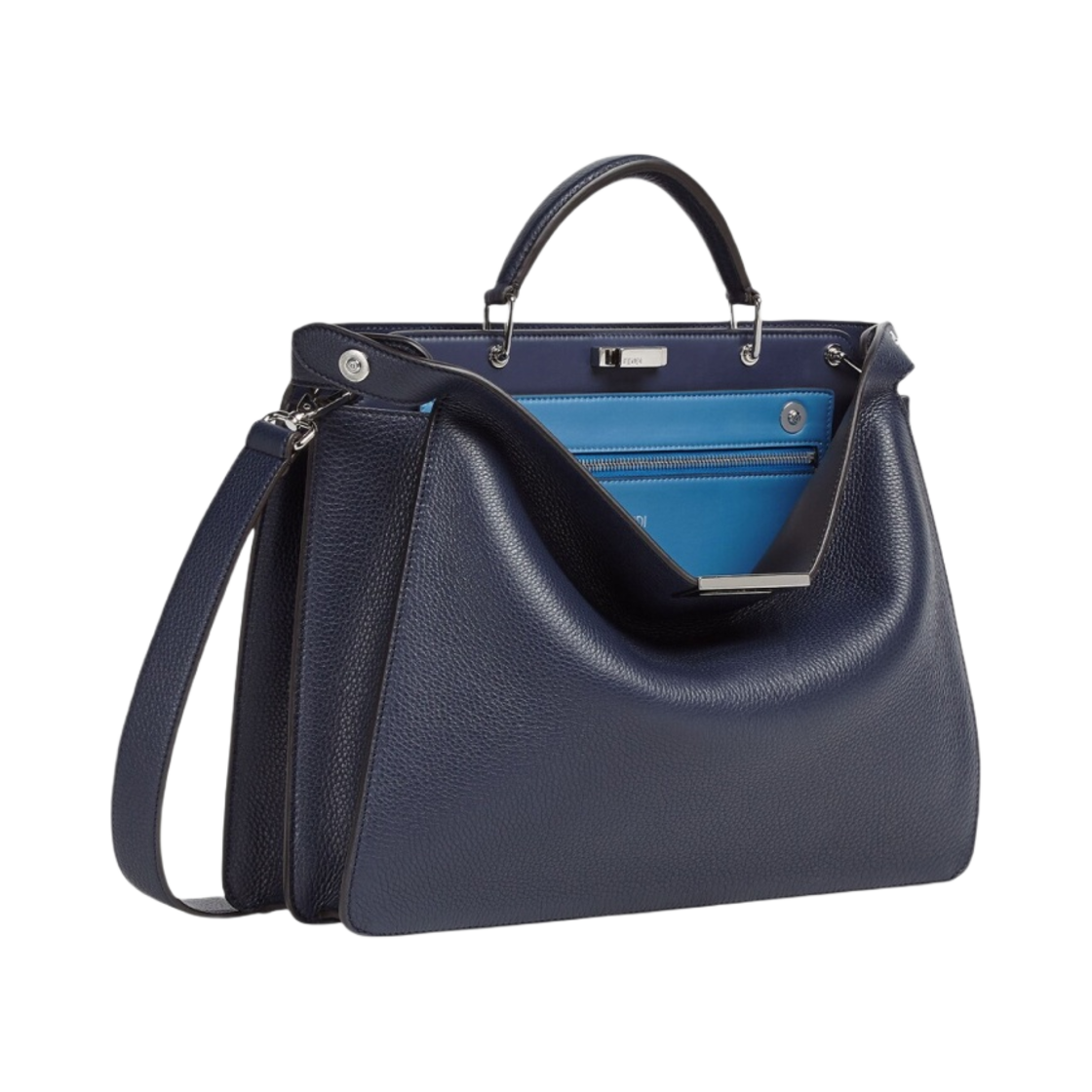 펜디 피카부 아이씨유 미디움 레더백 다크 블루(Fendi Peekaboo Iseeu Medium Leather Bag Dark Blue) - 2