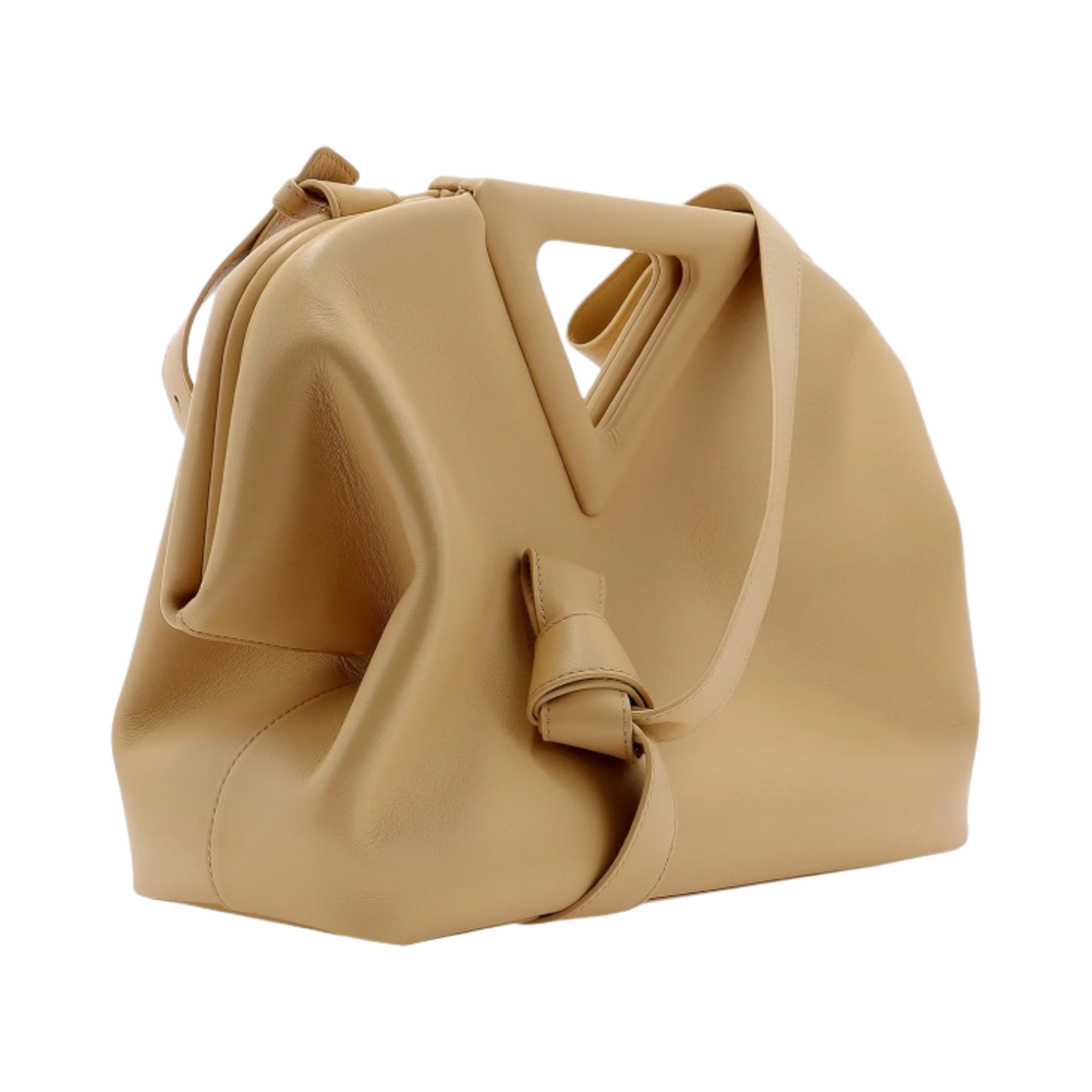 보테가 베네타 미디움 트라이앵글 탑 핸들백 아몬드(Bottega Veneta Medium Triangle Top Handle Bag Almond) - 2