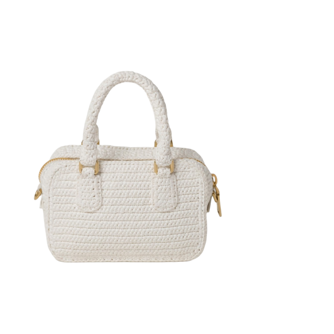 미우 미우 크로셰 탑 핸들백 화이트(Miu Miu Crochet Top Handle Bag White) - 3