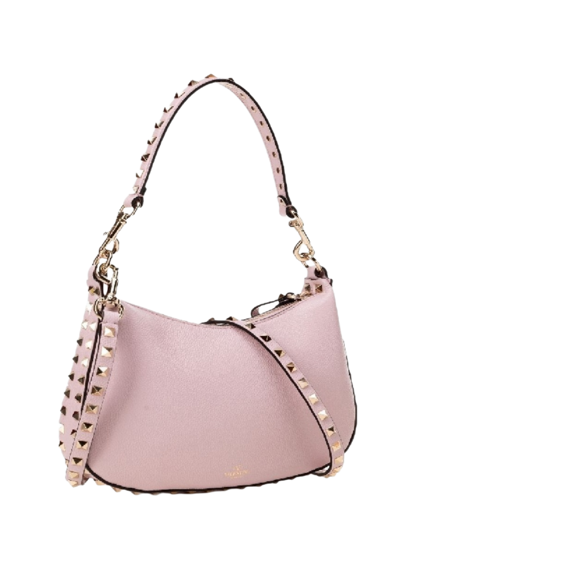발렌티노 락스터드 그레이니 카프스킨 스몰 호보백 워터 라일락(Valentino Rockstud Grainy Calfskin Small Hobo Bag Water Lilac) - 2