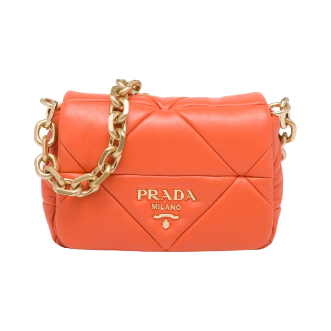 프라다 시스템 나파 패치워크 숄더백 오렌지(Prada System Nappa Patchwork Shoulder Bag Orange) - 1