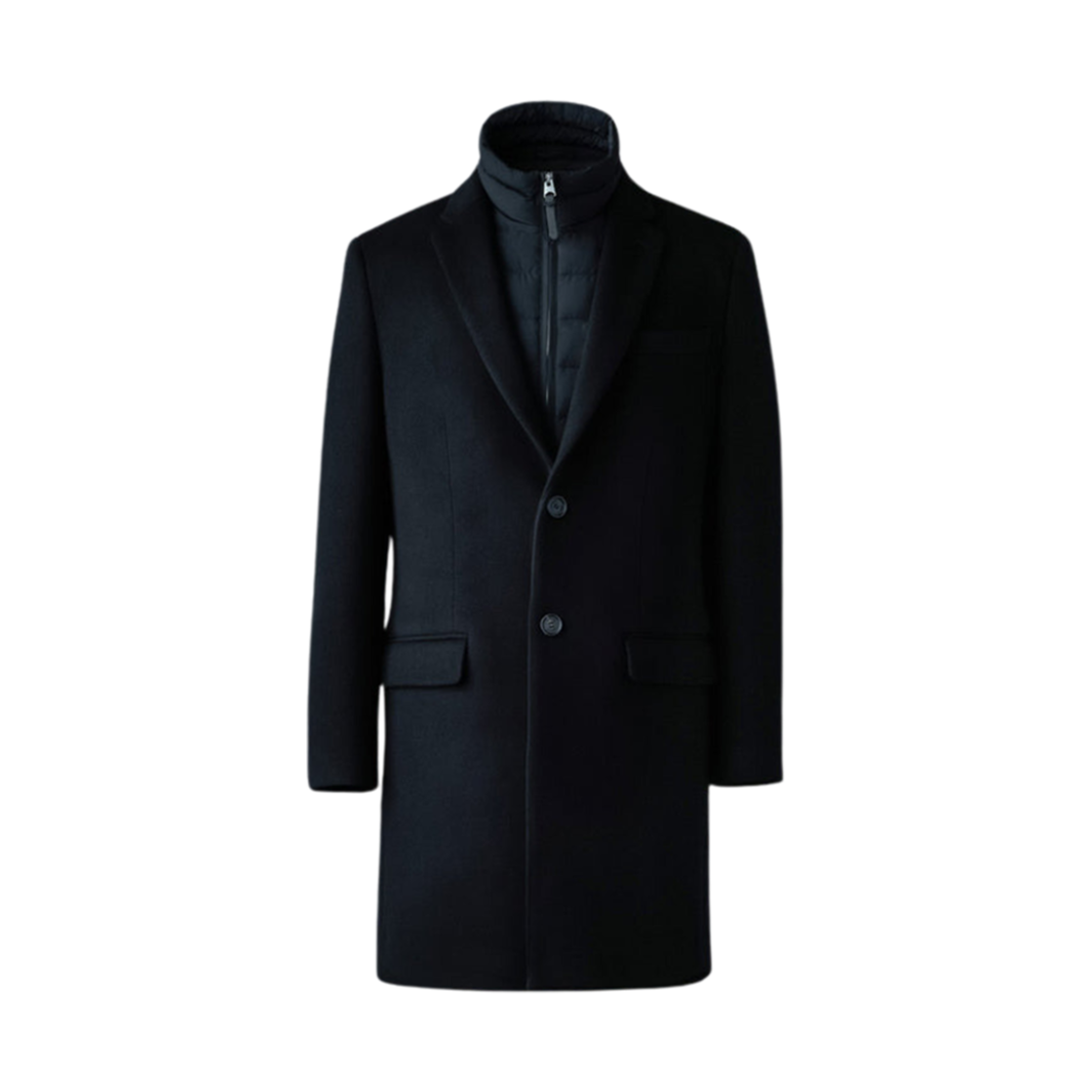 SKAI-SLB Mackage Skai-SLB 3-In-1 Wool Coat with Removable Down Liner Black