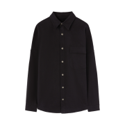 PALM ANGELS Classic Logo Overshirt Black - Off White
