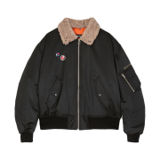 Peaches Peaches Fur Collar MA-1 Jacket Black