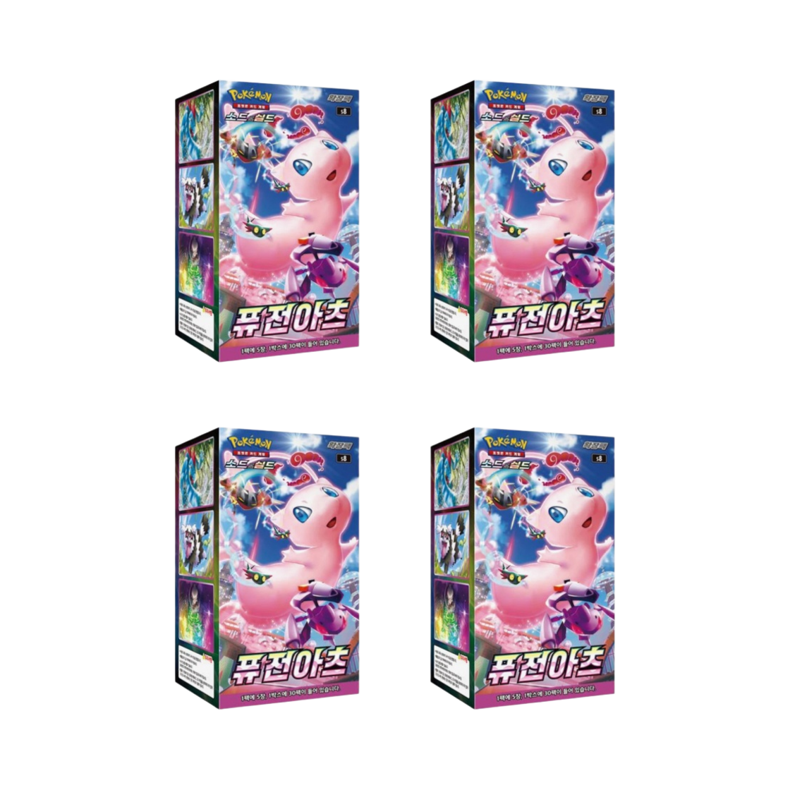 포켓몬 TCG 소드&실드 확장팩 퓨전아츠 4박스 (총 120팩)(Pokemon TCG Sword & Shield Expansion Pack Fusion Arts 4 Boxes (Total Pack of 120))