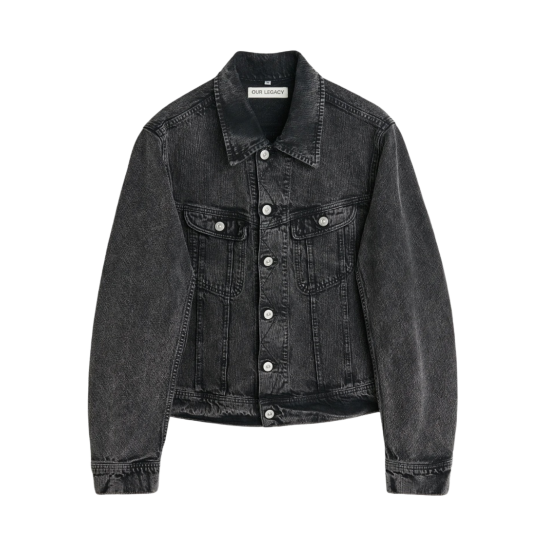 M4235ROB Our Legacy Rodeo Jacket Overdyed Black Chain Twill