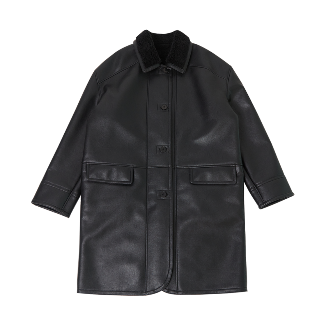 세이스라 리버시블 롱 무스탕 블랙(SAYSRA Reversible Long Mustang Balck)