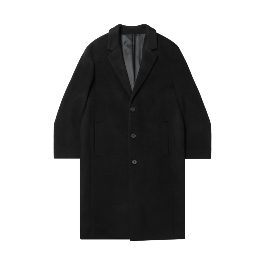 무신사 스탠다드 캐시미어 블렌드 오버사이즈 싱글 코트 블랙