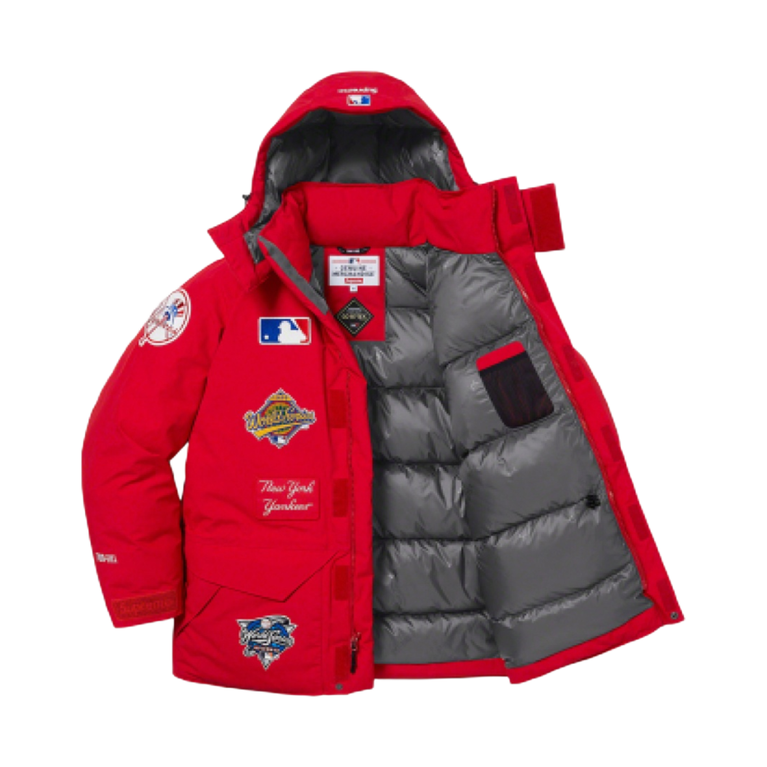 슈프림 x 뉴욕 양키스 고어텍스 700-필 다운 자켓 레드 - 21FW(Supreme x New York Yankees Gore-Tex 700-Fill Down Jacket Red - 21FW) - 2