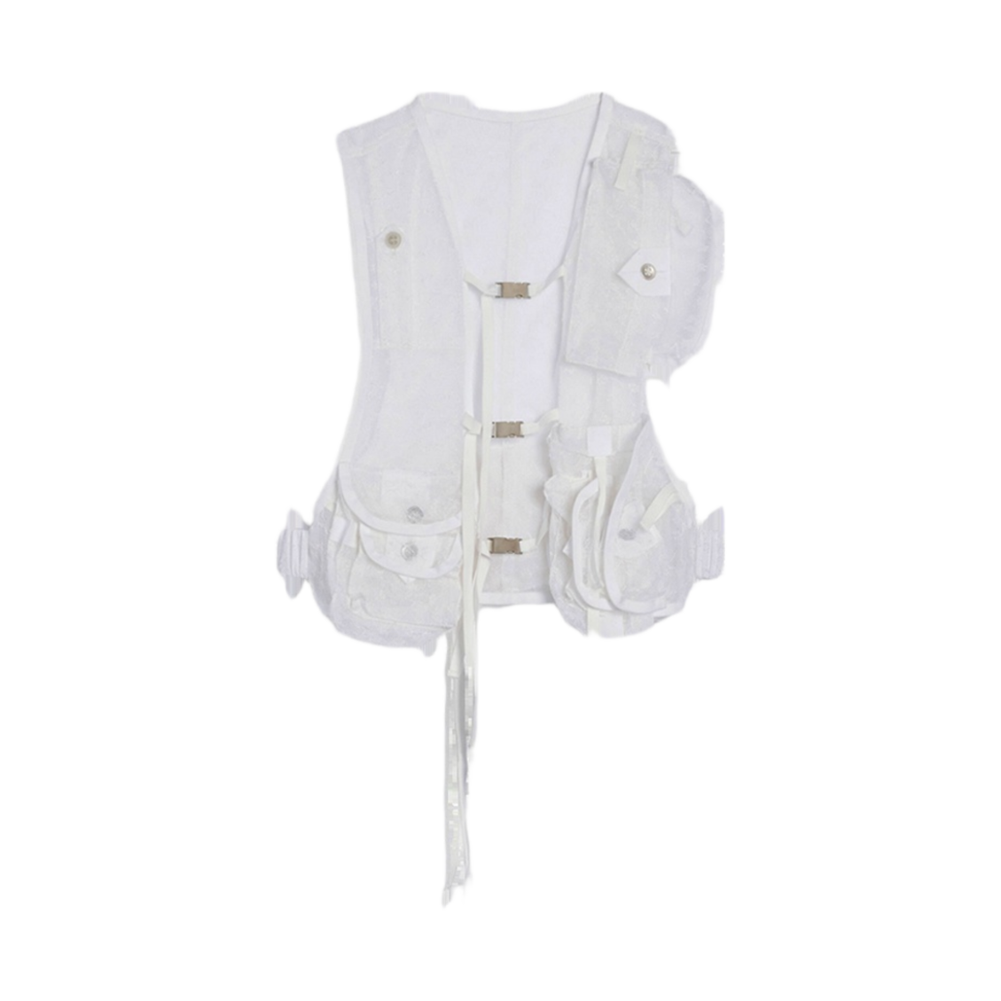 자크뮈스 르 질레 레이스 카고 베스트 오프 화이트