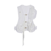 Jacquemus Le Gilet Lace Cargo Vest Off White