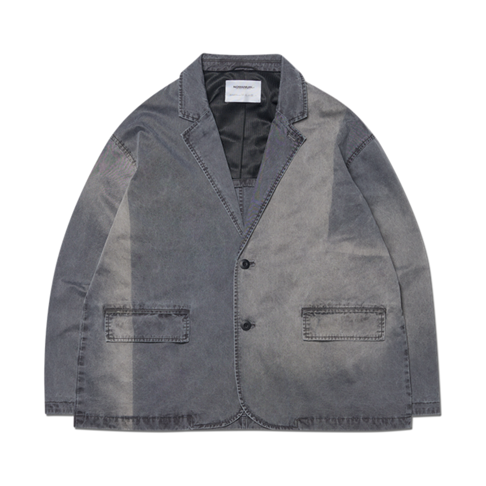 노매뉴얼 선페이디드 자켓 워시드 블랙