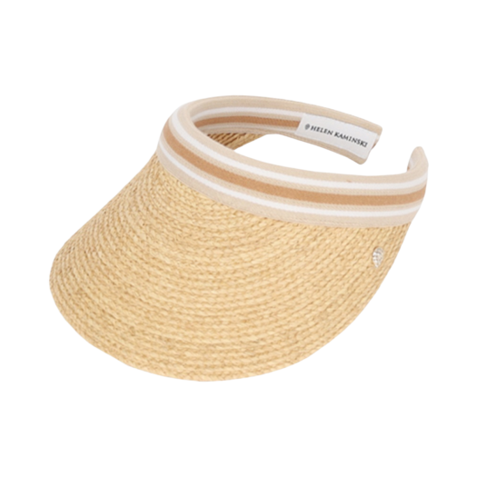 (W) Helen Kaminski Bianca Natural Nougat Stripe