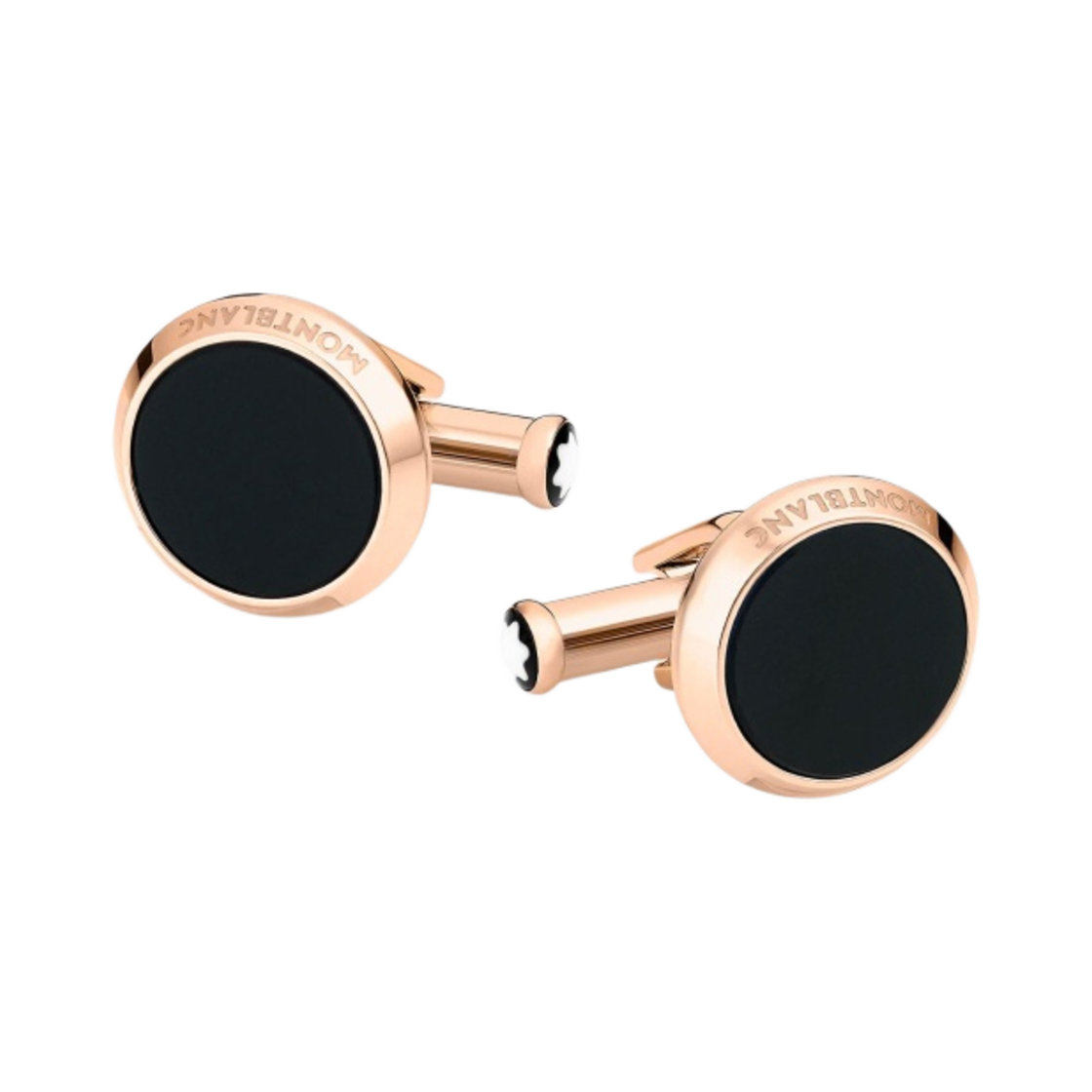 몽블랑 마이스터스튁 커프스링크 로즈 골드 오닉스(Montblanc Meisterstuck Cufflinks Rose Gold Onyx)