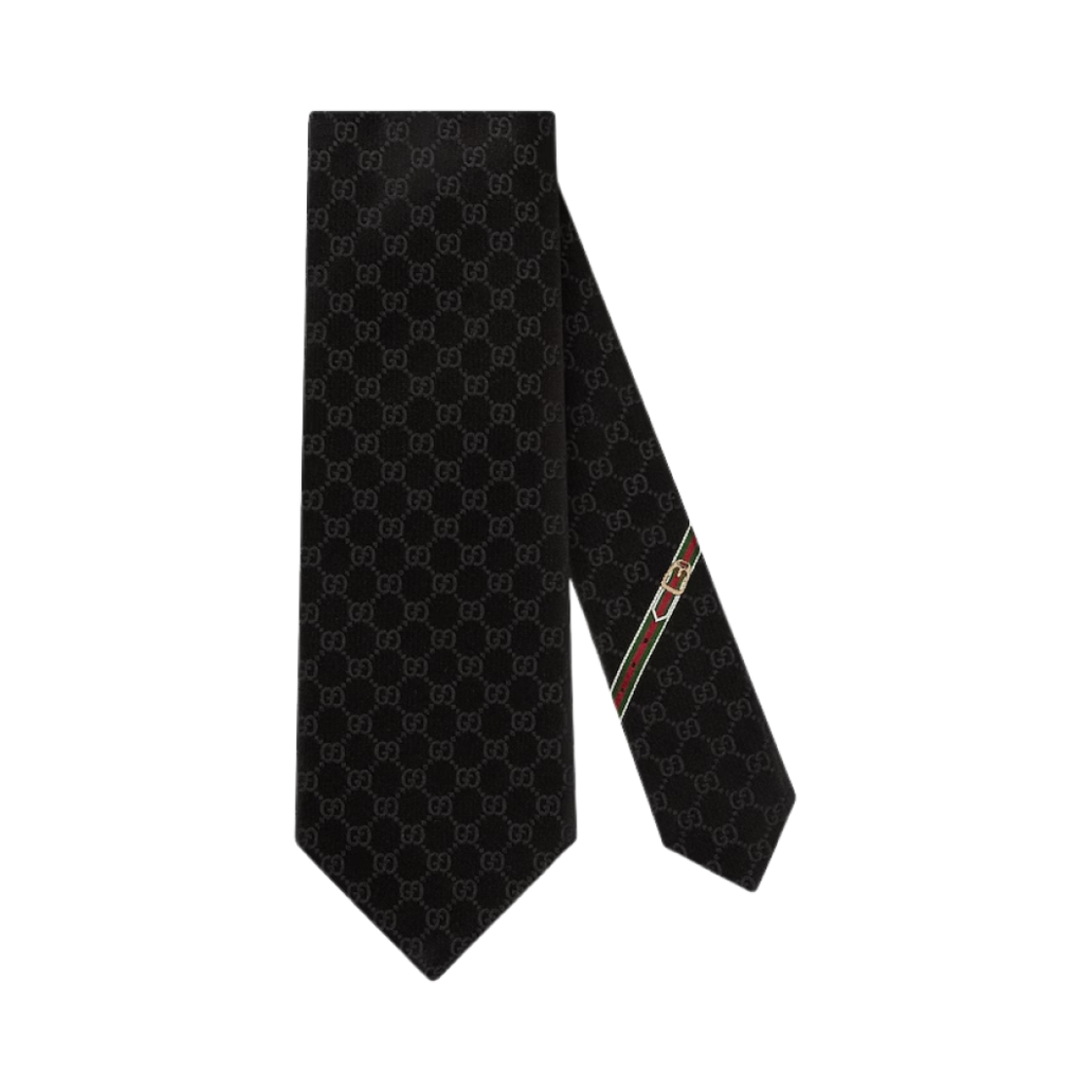 456520-4B002-1000 Gucci GG Pattern Silk Tie Black