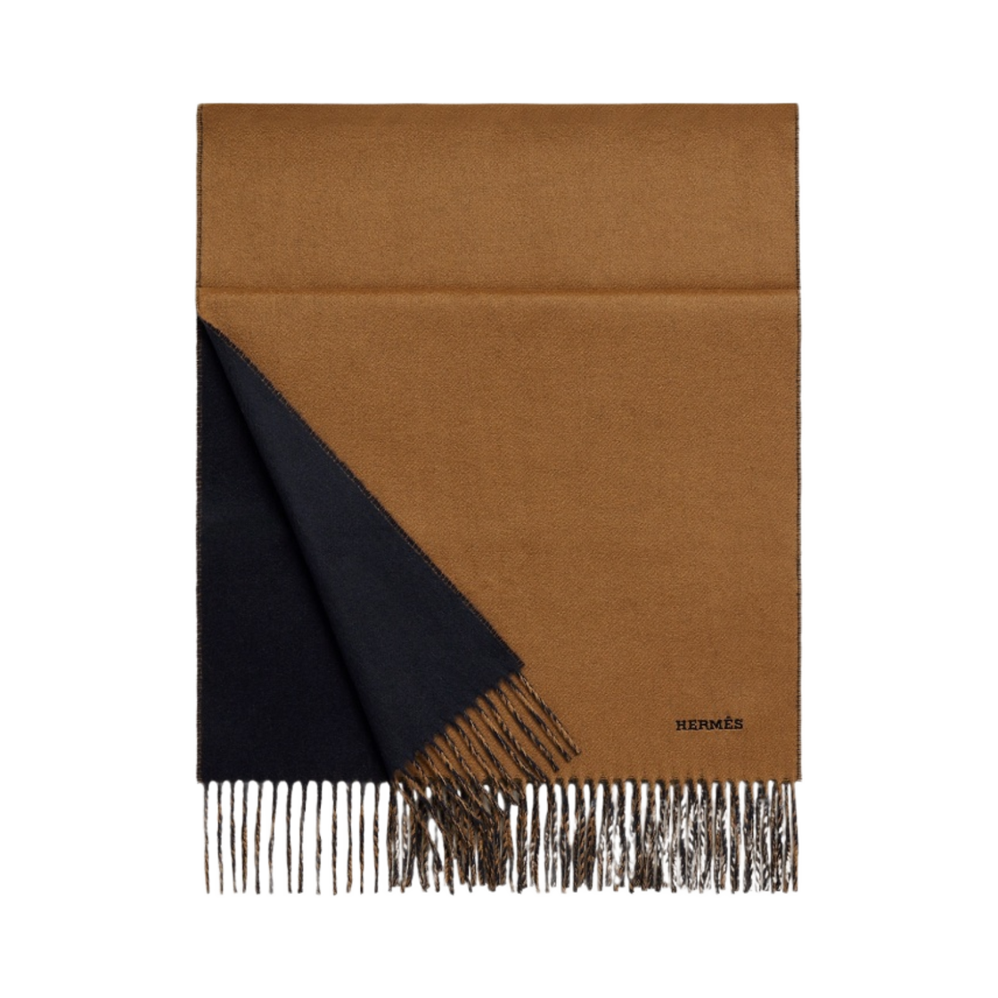 에르메스 렉토 베르소 머플러 까멜 마린(Hermes Recto Verso Muffler Camel Marine)