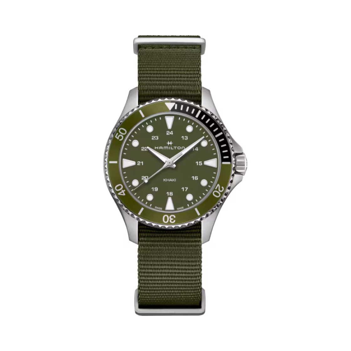 H82241961 Hamilton Khaki Navy Scuba Quartz 37mm Stainless Steel Green