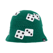 Stussy Dice Knit Bucket Hat Green