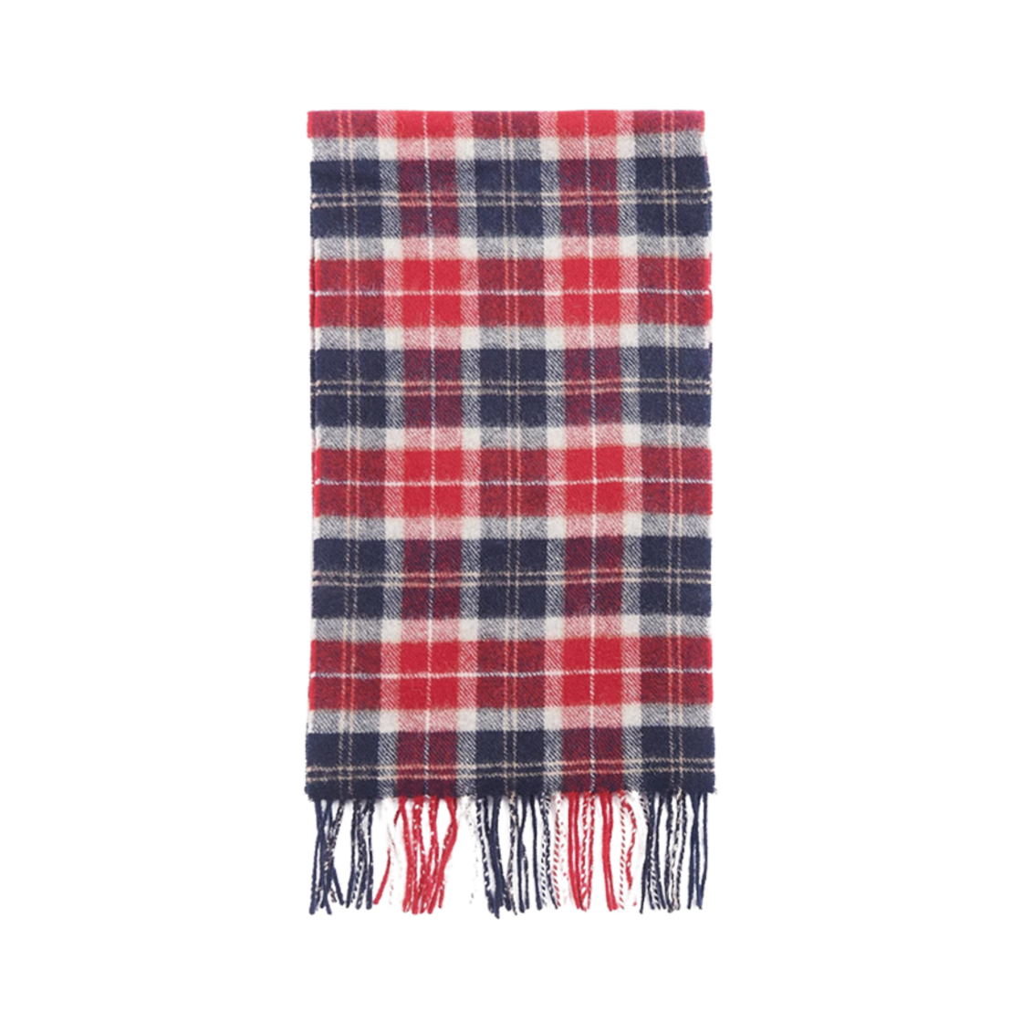 USC0001RE75 Barbour Tartan Lambswool Muffler Red