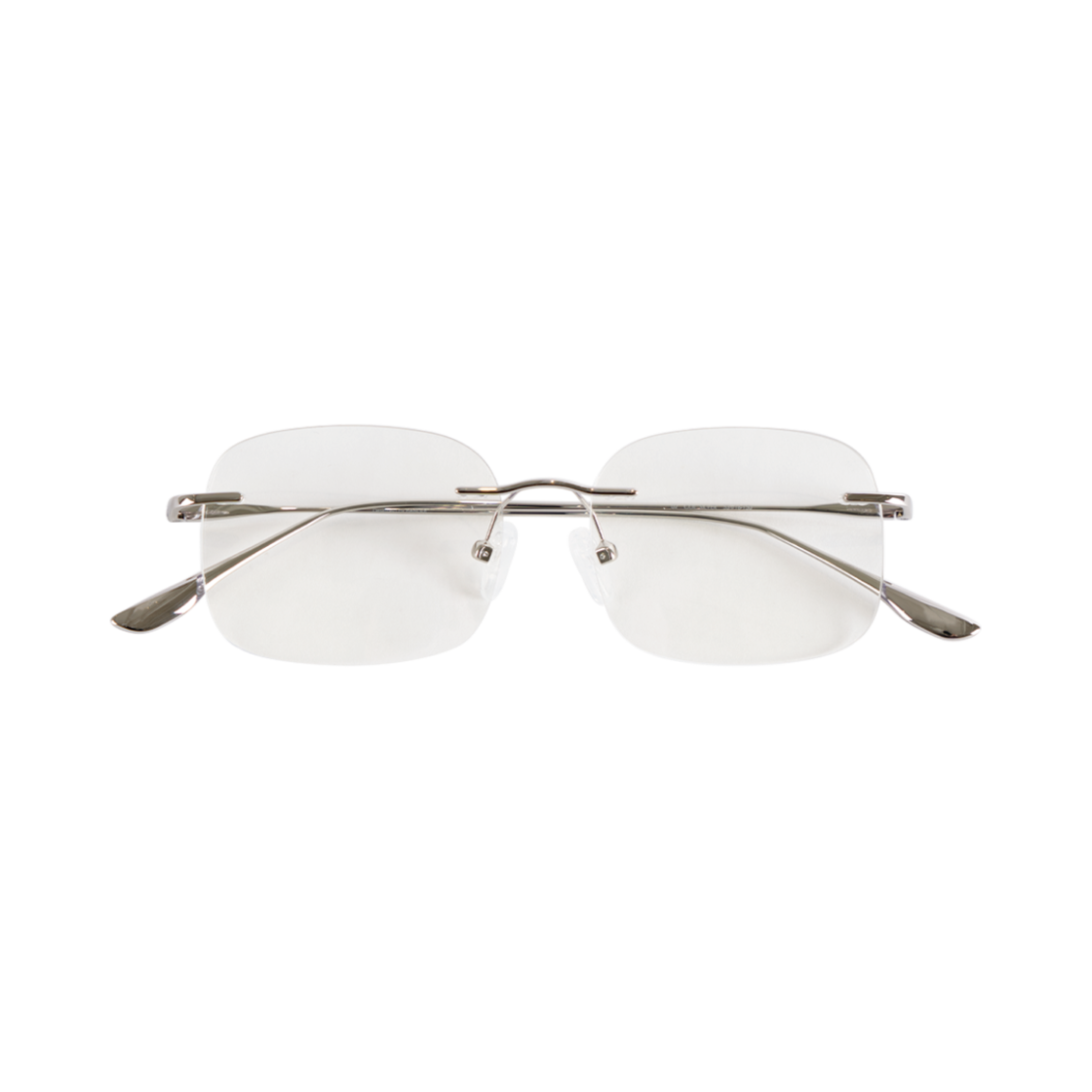 한글 블루라이트 오버사이즈 실버 티탄 스퀘어 무테(Hangle Blue Light Oversize Silver Titan Square Rimless)