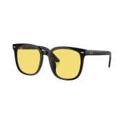 Ray-Ban RB4401D Polished Black Frame Yellow Classic Lenses Low Bridge Fit