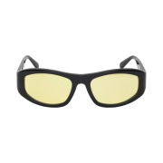 Stussy Landon Sunglasses Black Yellow Lens