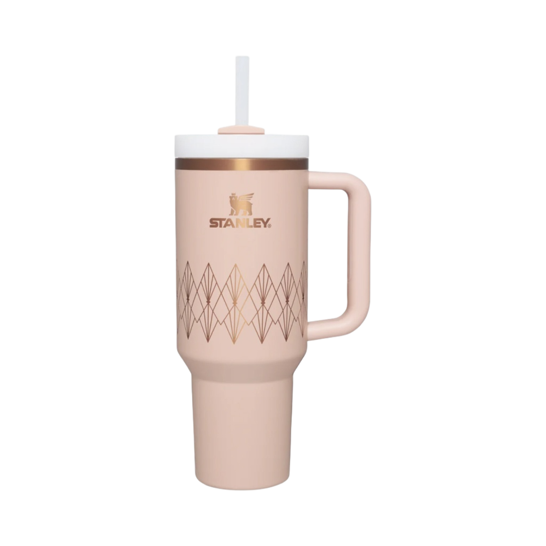 10-10824 Stanley Deco Collection Quencher H2.0 FlowState Tumbler 1.18L Blush Gloss Deco