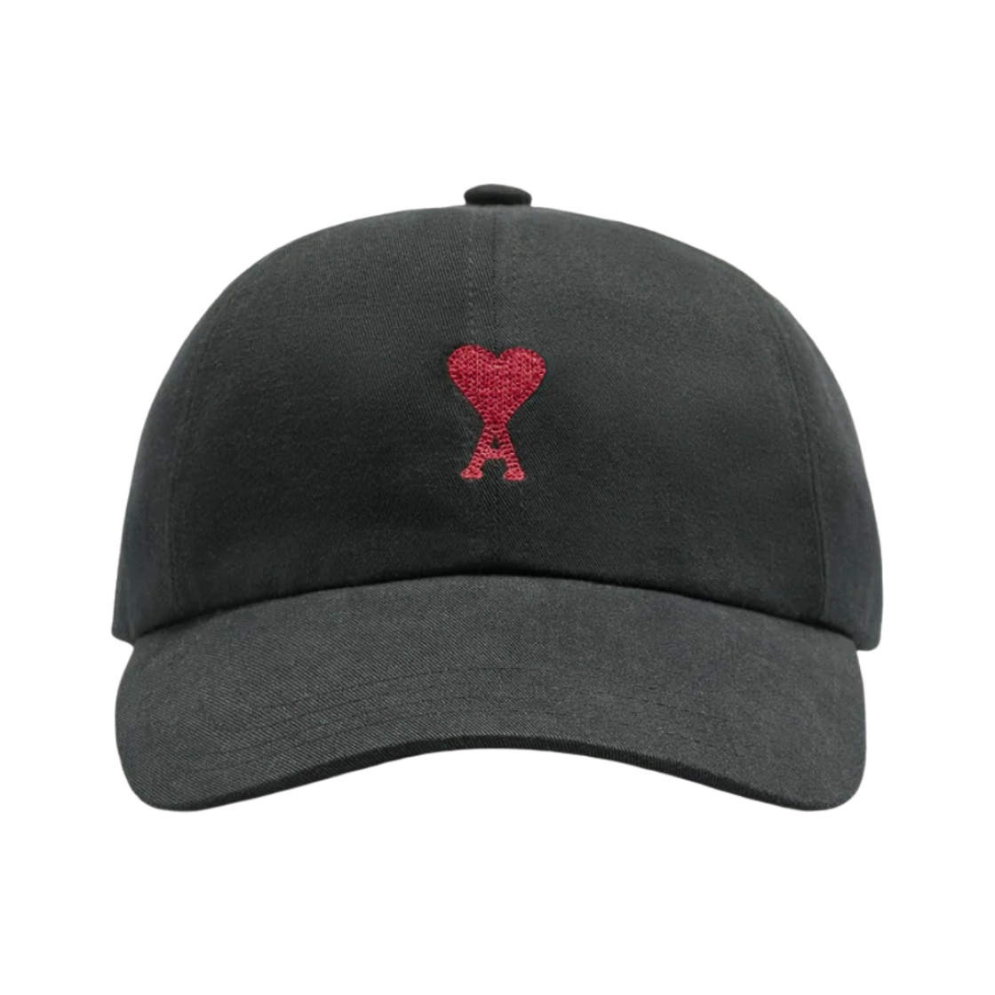아미 스몰 하트 로고 자수 캡 블랙(AMI de Coeur Embroidery Cap Black)