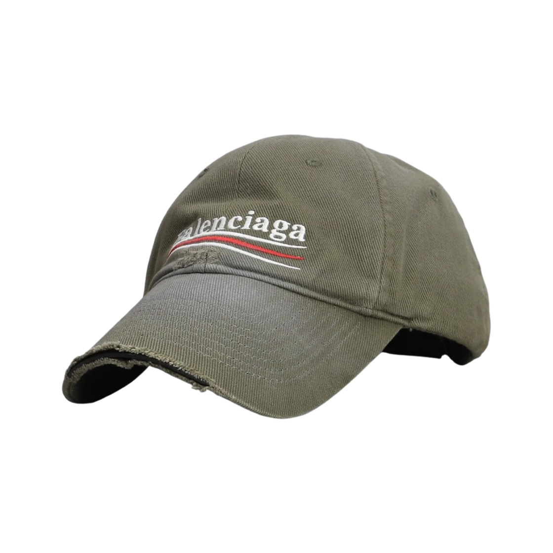 발렌시아가 폴리티컬 캠페인 디스트로이드 캡 카키(Balenciaga Political Campaign Destroyed Cap Khaki) - 2